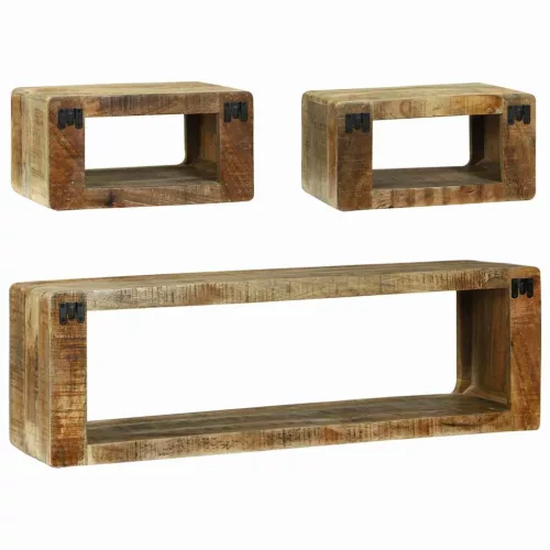 TV szekrény szett 3 pcs Barna 100 x 30 x 32 cm Tömör mangófa