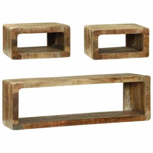 TV szekrény szett 3 pcs Barna 100 x 30 x 32 cm Tömör mangófa