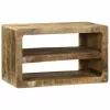 TV Szekrény polcokkal Barna 60 x 32 x 36 cm Tömör mangófa