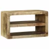 TV Szekrény polcokkal Barna 60 x 32 x 36 cm Tömör mangófa