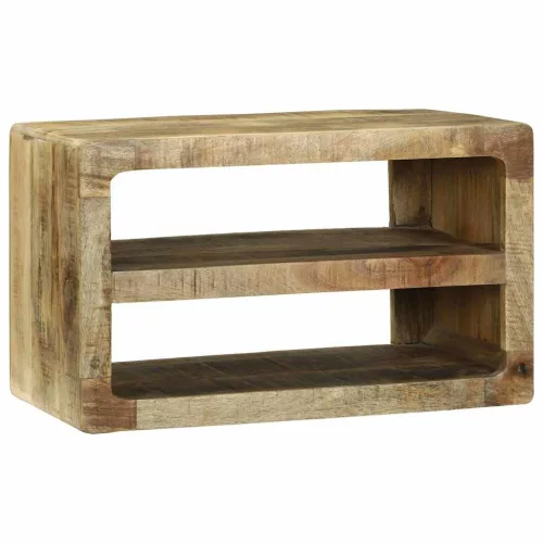 TV Szekrény polcokkal Barna 60 x 32 x 36 cm Tömör mangófa