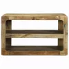 TV Szekrény polcokkal Barna 60 x 32 x 36 cm Tömör mangófa