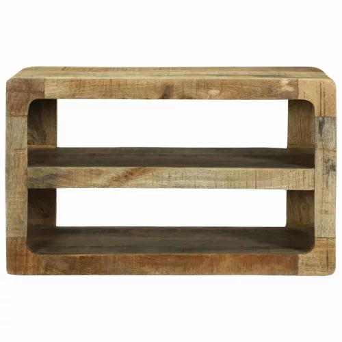 TV Szekrény polcokkal Barna 60 x 32 x 36 cm Tömör mangófa