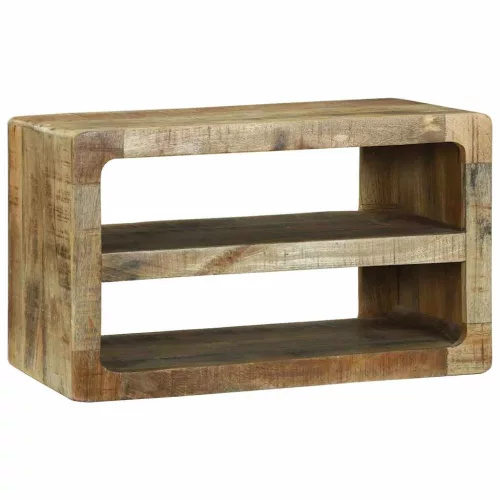 TV Szekrény polcokkal Barna 60 x 32 x 36 cm Tömör mangófa