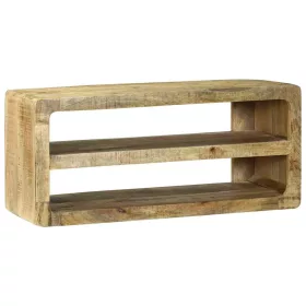  TV Szekrény polcokkal Barna 80 x 32 x 36 cm Tömör mangófa