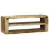 TV Szekrény polcokkal Barna 100 x 32 x 36 cm Tömör mangófa
