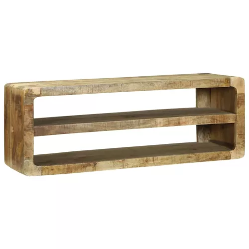 TV Szekrény polcokkal Barna 100 x 32 x 36 cm Tömör mangófa