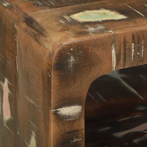 TV Szekrény Sokszínű 100 x 32 x 36 cm Tömör újrahasznosított fa