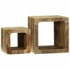 TV Egység 2 pcs Barna 36 x 30 x 36 cm Tömör nyers mangófa