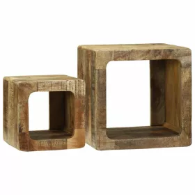   TV Egység 2 pcs Barna 36 x 30 x 36 cm Tömör nyers mangófa