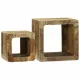 TV Egység 2 pcs Barna 36 x 30 x 36 cm Tömör nyers mangófa