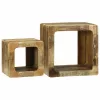 TV Egység 2 pcs Barna 36 x 30 x 36 cm Tömör nyers mangófa