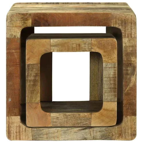 TV Egység 2 pcs Barna 36 x 30 x 36 cm Tömör nyers mangófa