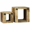 TV Egység 2 pcs Barna 36 x 30 x 36 cm Tömör nyers mangófa
