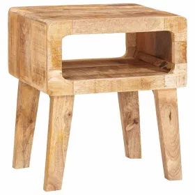 Végasztalok polcokkal 40 x 32 x 46 cm tömör mangófa