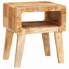 Végasztalok polcokkal 40 x 32 x 46 cm tömör mangófa