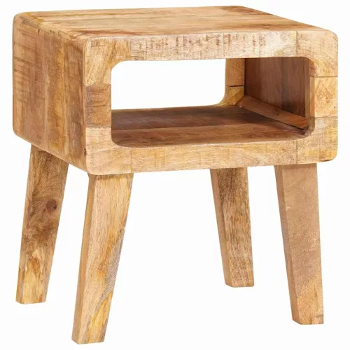 Végasztalok polcokkal 40 x 32 x 46 cm tömör mangófa