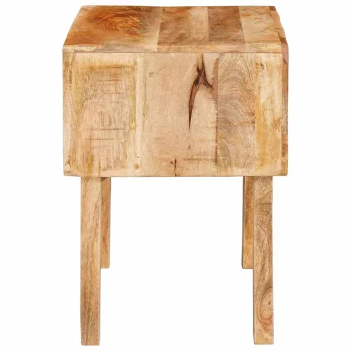 Végasztalok fiókkal ajtóval Barna 40 x 32 x 46 cm tömör mangófa