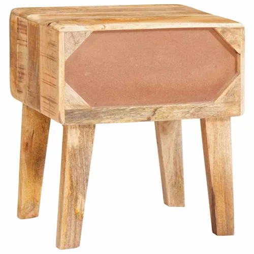 Végasztalok fiókkal ajtóval Barna 40 x 32 x 46 cm tömör mangófa