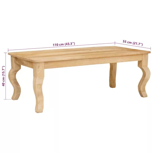 Dohányzóasztal Barna 100 x 55 x 40 cm tömör mangófa