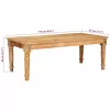 Dohányzóasztal Barna 100 x 55 x 40 cm tömör mangófa