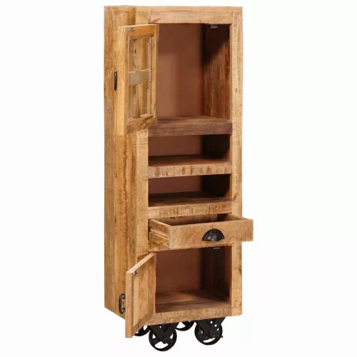 Magasfiú fiókkal Barna 40 x 30 x 120.5 cm tömör mangófa