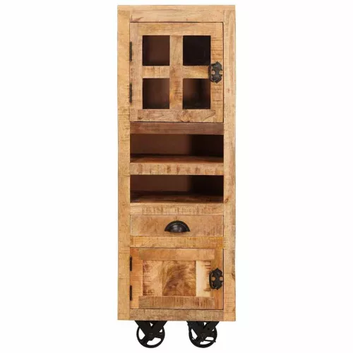 Magasfiú fiókkal Barna 40 x 30 x 120.5 cm tömör mangófa