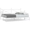 Daybed with Trundle without Mattress White 90x200 cm acél