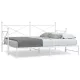 Daybed with Trundle without Mattress White 90x200 cm acél