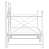 Daybed with Trundle without Mattress White 90x200 cm acél