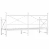 Daybed with Trundle without Mattress White 90x200 cm acél