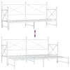 Daybed with Trundle without Mattress White 90x200 cm acél