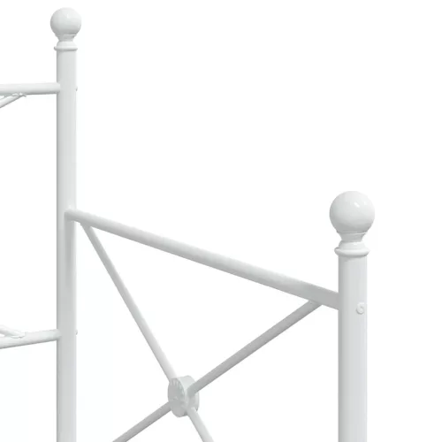 Daybed with Trundle without Mattress White 90x200 cm acél