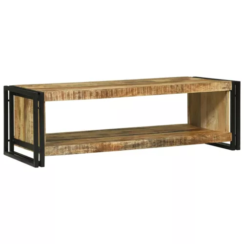Dohányzóasztal Barna 120 x 50 x 38 cm Tömör nyers mangófa
