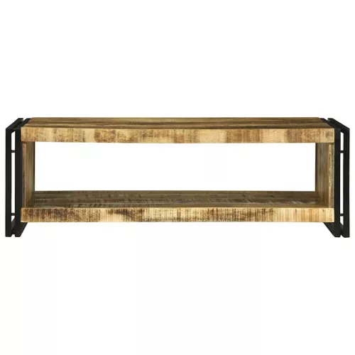 Dohányzóasztal Barna 120 x 50 x 38 cm Tömör nyers mangófa