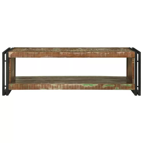 Dohányzóasztal Barna 120 x 50 x 38 cm tömör újrahasznosított fa