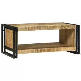   Dohányzóasztal Barna 90 x 50 x 38 cm Tömör nyers mangófa