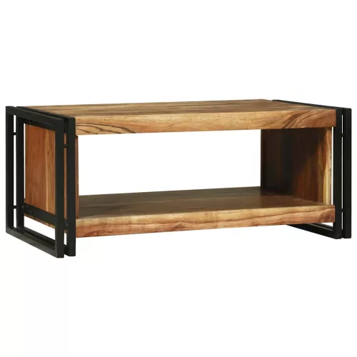 Dohányzóasztal Barna 90 x 50 x 38 cm tömör akácfa