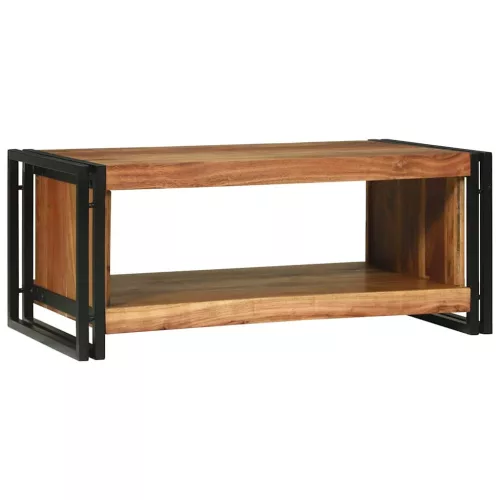 Dohányzóasztal Barna 90 x 50 x 38 cm tömör akácfa