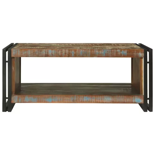 Dohányzóasztal Barna 90 x 50 x 38 cm tömör újrahasznosított fa