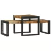 Dohányzóasztal 2 pcs Barna 48 x 40 x 40 cm tömör mangófa
