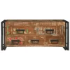 Dohányzóasztal Barna 90 x 50 x 38 cm tömör újrahasznosított fa