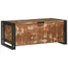 Dohányzóasztal Barna 90 x 50 x 38 cm tömör újrahasznosított fa