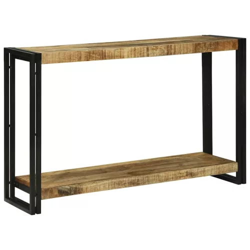 Konzolasztal Barna 120 x 33 x 75 cm Tömör nyers mangófa