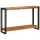 Konzolasztal polcokkal Barna 120 x 33 x 75 cm tömör akácfa