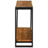 Konzolasztal polcokkal Barna 120 x 33 x 75 cm tömör akácfa