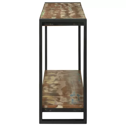 Konzolasztal 120 x 33 x 75 cm tömör újrahasznosított fa