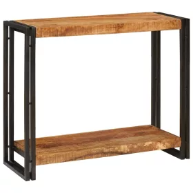 Konzolasztal Barna 90 x 33 x 75 cm Tömör nyers mangófa