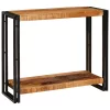 Konzolasztal Barna 90 x 33 x 75 cm Tömör nyers mangófa