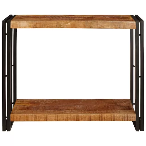 Konzolasztal Barna 90 x 33 x 75 cm Tömör nyers mangófa